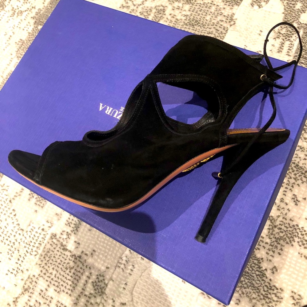 Aquazurra Sexy Thing 105 Size 38 Black